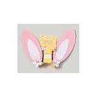 Gov 5in Pink Clip on Plush Bunny Ears w/ Velvet Edge