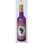 Kurt Adler 5.5 Tuscan Winery Glass Purple Wine Bottle Christmas 