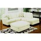   pc off white microfiber fabric upholstered sectional sofa with chaise