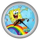 Carsons Collectibles Silver Wall Clock of Spongebob Squarepants on 
