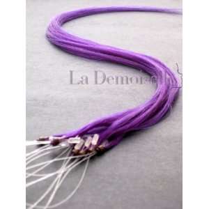 18 Purple Micro Loop Ring Human Hair Extensions 10 Strands With Bonus