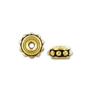  Antique Gold 6mm Beaded Spacer Arts, Crafts & Sewing