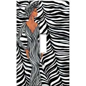   Switch Plate Cover Art Zebra Wrap African American S
