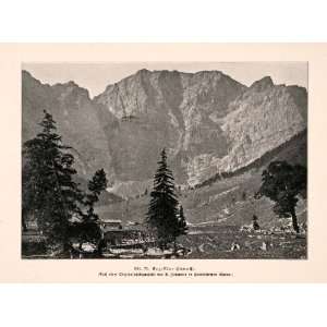 1899 Print Eng Alpe Austria Hinterriss Tyrol Karwendel Vomp Mountain 