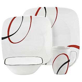 Corelle Square Fine Lines 16 Piece Dinnerware Set  For the Home Dishes 