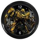   Color Wall Clock of Transformers Bumblebee with Smoking Gun