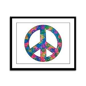   Panel Print Peace Symbols Inside Tye Dye Peace Symbol 