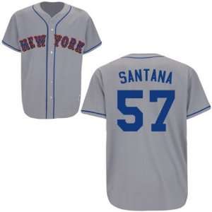 Men`s New York Mets #57 Johan Santana Road Replica Jersey:  