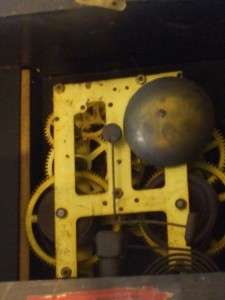 Antique Ingraham Black Mantel Shelf Clock Key Wind for Parts or 