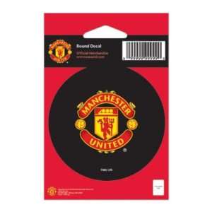   MANCHESTER UNITED OFFICIAL LOGO 3 ROUND CAR DECAL