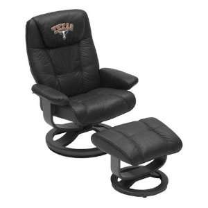  Texas UT Longhorns Leather Swivel Chair & Ottoman: Sports 