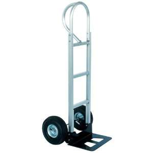 500A Aluminum Hand Truck with P Handle, Rubber Wheels, 300 lbs Load 