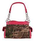 Deep Forest Camouflage Chrome Studded Purse Hot Pink Tr