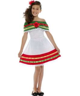 KIDS MEXICAN GIRL Girls AGE 10   12 YEARS Childrens Fancy Dress 