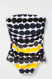 Draped Dots Maillot   Anthropologie
