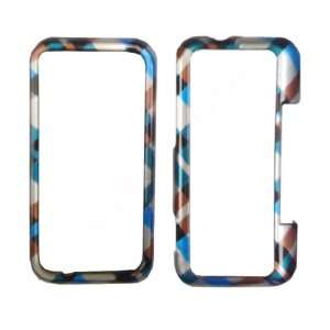   Backflip MB300 Touch Blue Plaid Protective Case Faceplate Cover
