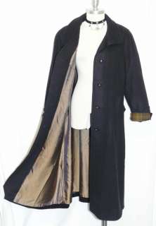 NAVY BLUE Winter WOOL Austria Loden Dress COAT 44 14 L  