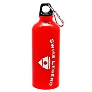  Red Aluminum Water Bottle w/Carabiner Clip 16.0 oz Sports 