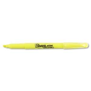 Sharpie Accent Pocket Style Highlighters, Fluorescent Yellow , Chisel 