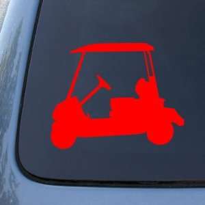 GOLF CART   Golfing   Vinyl Car Decal Sticker #1710  Vinyl Color: Red