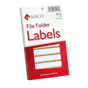  Maco FF L9 Color Coded Type/Handwrite File Folder Labels   Tan 
