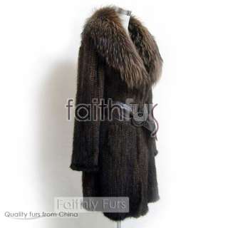 Mink Fur Knitted/Braided Coat/Jacket/Overcoat/Outerwear  