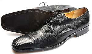   COUTURE Black Lizard & Ostrich Wingtip Oxford Shoes 12 W   NIB $1,495