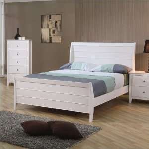  Wildon Home Twin Lakes Sleigh Bed in White   Full