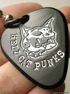 first quality cast metal logo etched HELLCATPUNKS guitar pick. 1/16 