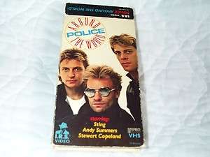 POLICE AROUND THE WORLD VHS OOP 1980 81 TOUR LIVE STING  