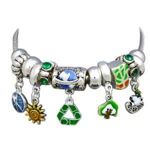  World Peace Go Green Sun Charm Bracelet Fashion Jewelry Jewelry