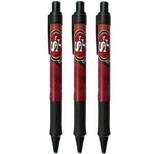San Francisco 49ers Team Logo Soft Grip Ballpoint Pen (Set of 3)