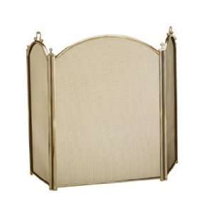   Panel Antique Brass Plated 33 Inch Fireplace Screen: Home & Kitchen