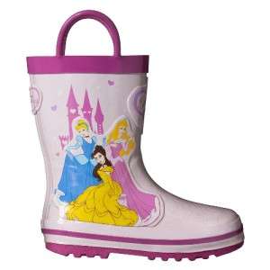 Toddler girls Disney Princess Rain Boots shoes Pink NEW  