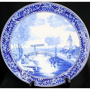   Vintage Blue Delft Plate Charger Canal Mother Child: Everything Else