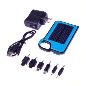  Solar Panel Battery Charger For Phone MP3 MP4 PDA Blue 