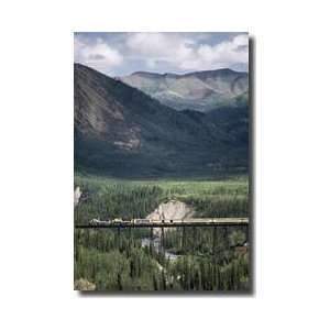 Railroad Trestle Denali National Park Alaska Giclee Print  