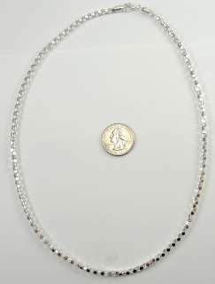 Sterling Silver Necklace Popcorn Chain Milor High Polished Rhodium 22 