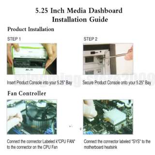 25 Media PC LCD Panel Card Reader Fan Control #871  