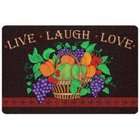 Bungalow Flooring Live Laugh Love Kitchen Rug   Multi   27W x 18D x 