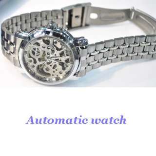 Mens Fashion Skeleton Watches Automatic Mechanical New  