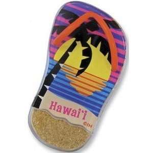 Hawaii Sand Slipper Magnet Sunset 