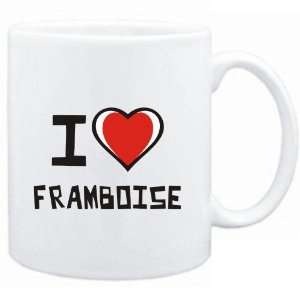 Mug White I love Framboise  Drinks 