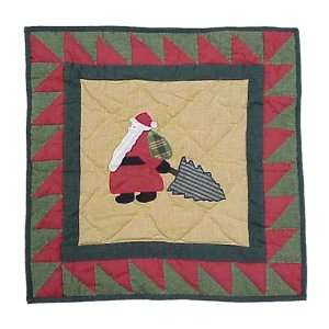 Applique I Christmas Theme Saint Nick Quilted Toss Pillow 16x16 