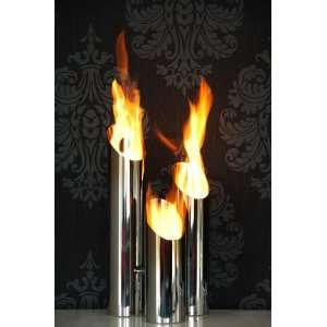  3 Piece Set of Décor Fire Stainless Steel TorchesBB 