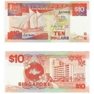  Singapore ND (1988) 10 Dollars, Pick 20 