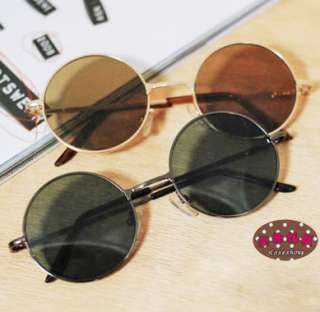 Best 4 Party Vintage Retro Round Sunglasses Gray Lenses  