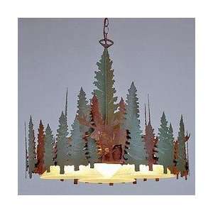 Avalanche Ranch   Sheridan Round Chandelier   Moose