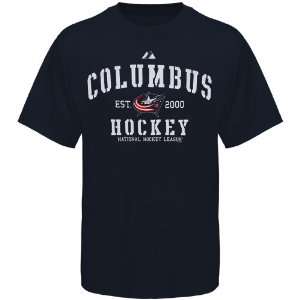 NHL Majestic Columbus Blue Jackets Navy Blue Ice Classic T shirt 