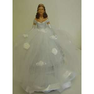  La Quinceanera Cake Topper and Figurine with White Dress 